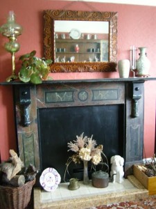 Original dining room fireplace